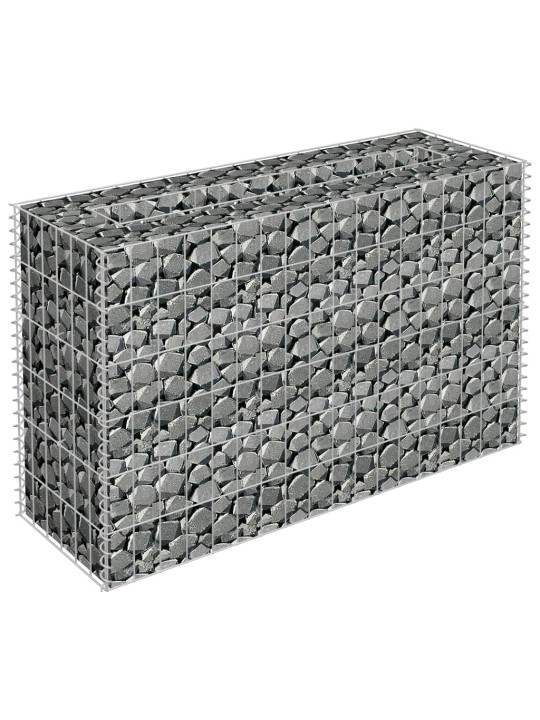 Gabions, augstā puķu kaste, cinkots tērauds, 90x30x60 cm
