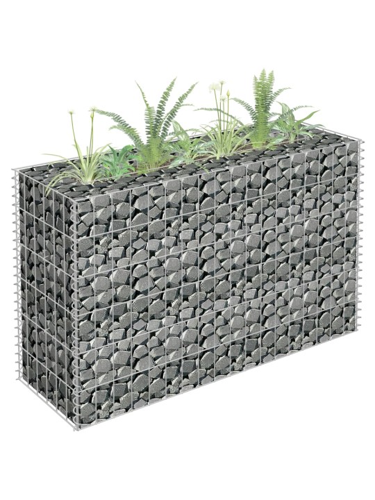 Gabions, augstā puķu kaste, cinkots tērauds, 90x30x60 cm