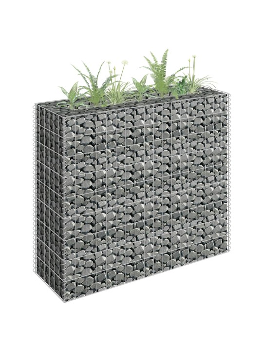 Gabions, augstā puķu kaste, cinkots tērauds, 90x30x90 cm