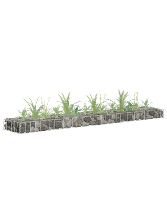 Gabions, augstā puķu kaste, cinkots tērauds, 180x30x10 cm