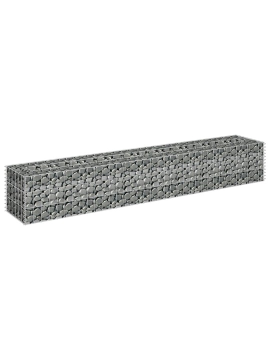 Gabions, augstā puķu kaste, cinkots tērauds, 180x30x30 cm