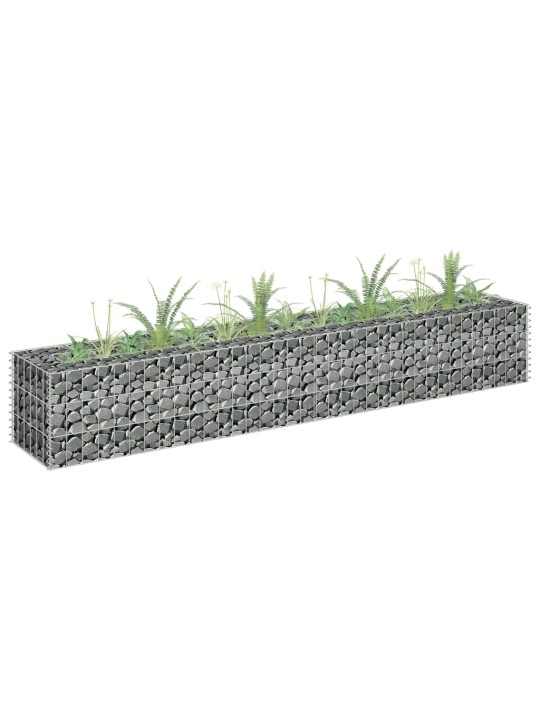 Gabions, augstā puķu kaste, cinkots tērauds, 180x30x30 cm