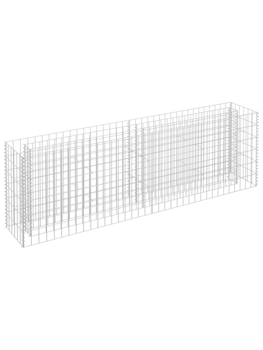 Gabions, augstā puķu kaste, cinkots tērauds, 180x30x60 cm
