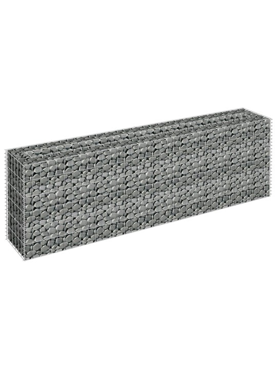 Gabions, augstā puķu kaste, cinkots tērauds, 180x30x60 cm