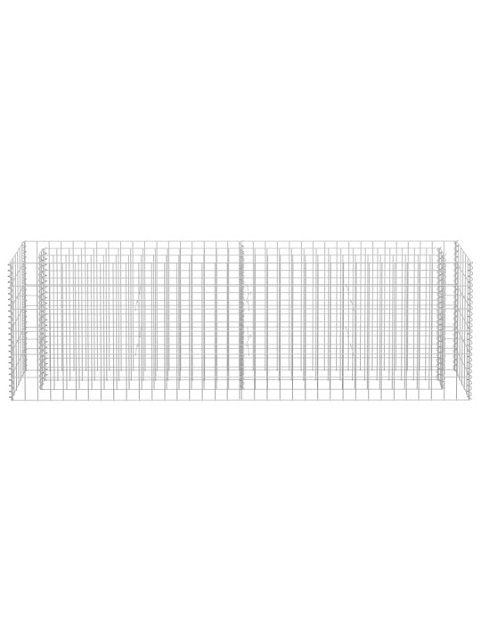 Gabions, augstā puķu kaste, cinkots tērauds, 180x30x60 cm