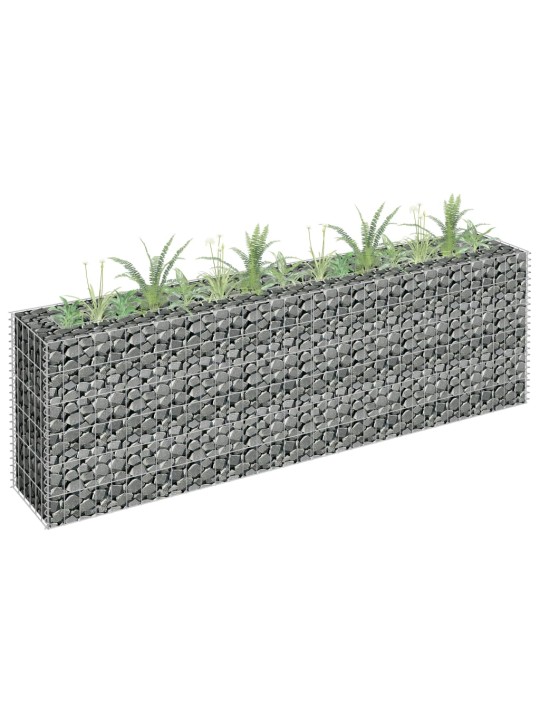 Gabions, augstā puķu kaste, cinkots tērauds, 180x30x60 cm