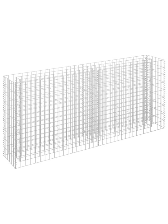 Gabions, augstā puķu kaste, cinkots tērauds, 180x30x90 cm