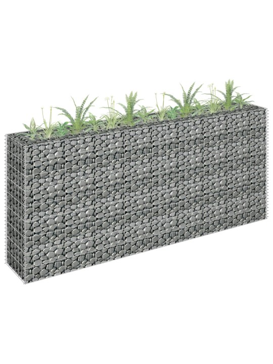 Gabions, augstā puķu kaste, cinkots tērauds, 180x30x90 cm
