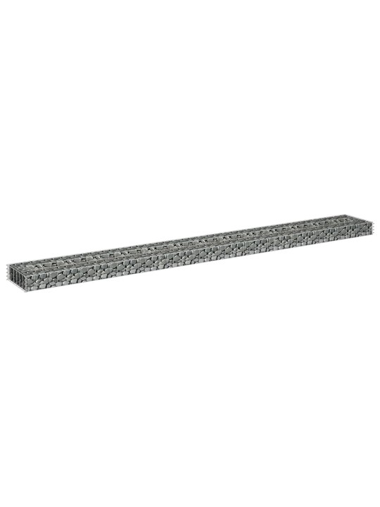 Gabions, augstā puķu kaste, cinkots tērauds, 270x30x10 cm