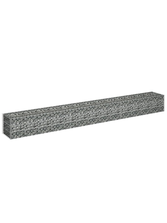 Gabions, augstā puķu kaste, cinkots tērauds, 270x30x30 cm