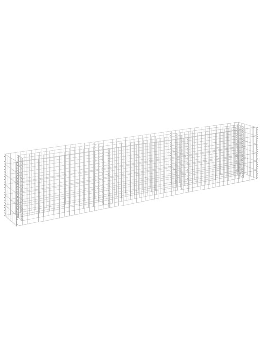Gabions, augstā puķu kaste, cinkots tērauds, 270x30x60 cm