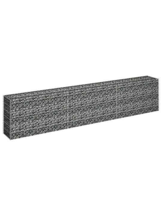 Gabions, augstā puķu kaste, cinkots tērauds, 270x30x60 cm