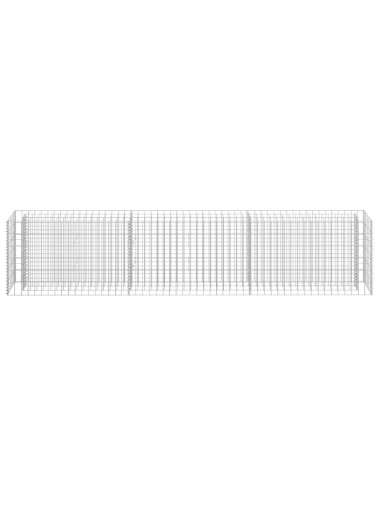 Gabions, augstā puķu kaste, cinkots tērauds, 270x30x60 cm