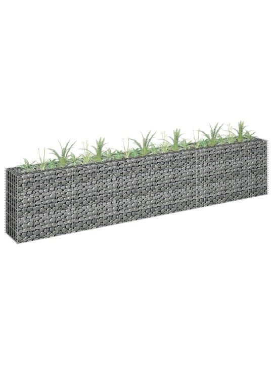 Gabions, augstā puķu kaste, cinkots tērauds, 270x30x60 cm
