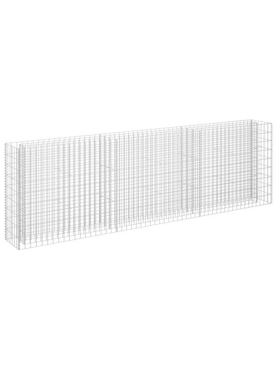 Gabions, augstā puķu kaste, cinkots tērauds, 270x30x90 cm