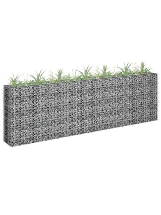 Gabions, augstā puķu kaste, cinkots tērauds, 270x30x90 cm