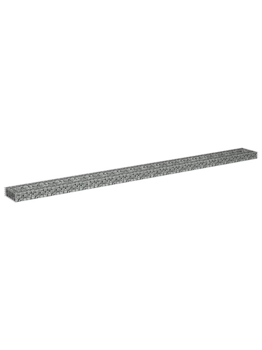 Gabions, augstā puķu kaste, cinkots tērauds, 360x30x10 cm