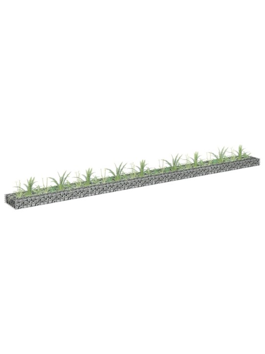 Gabions, augstā puķu kaste, cinkots tērauds, 360x30x10 cm