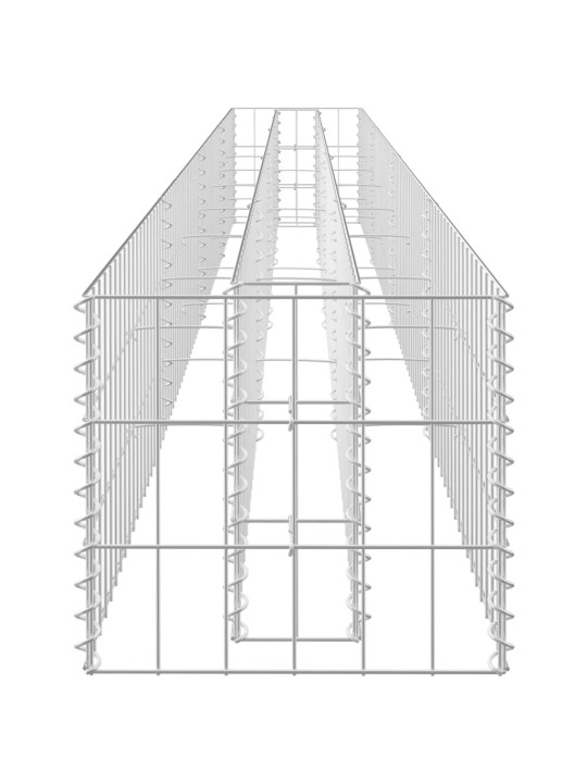 Gabions, augstā puķu kaste, cinkots tērauds, 360x30x30 cm