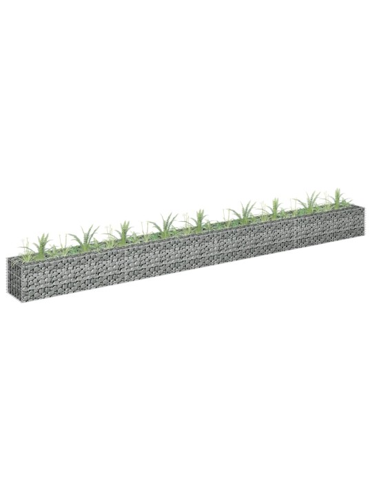 Gabions, augstā puķu kaste, cinkots tērauds, 360x30x30 cm
