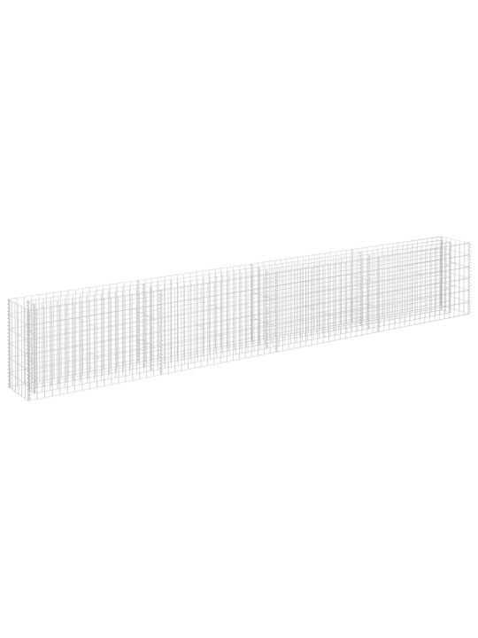 Gabions, augstā puķu kaste, cinkots tērauds, 360x30x60 cm