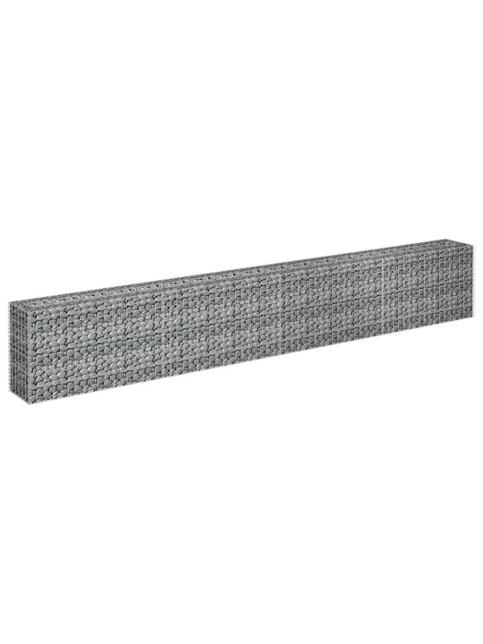 Gabions, augstā puķu kaste, cinkots tērauds, 360x30x60 cm