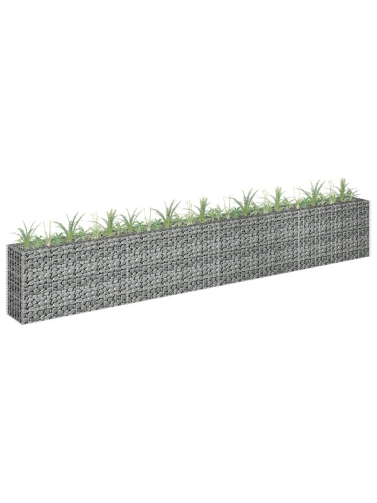 Gabions, augstā puķu kaste, cinkots tērauds, 360x30x60 cm