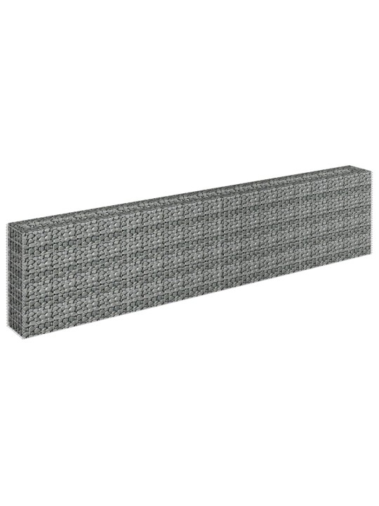 Gabions, augstā puķu kaste, cinkots tērauds, 360x30x90 cm