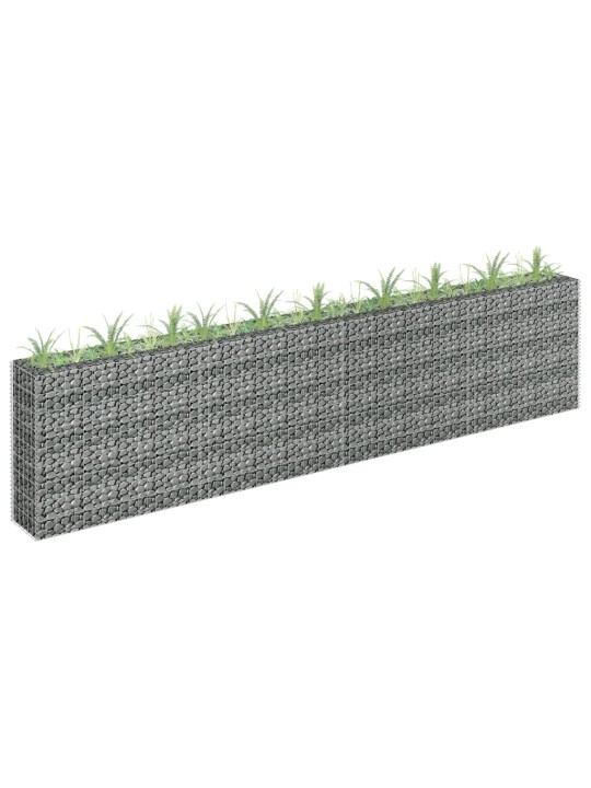 Gabions, augstā puķu kaste, cinkots tērauds, 360x30x90 cm