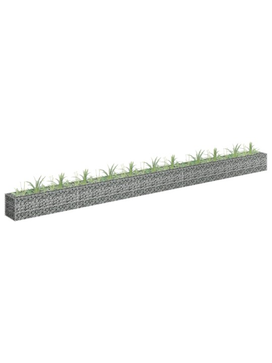 Gabions, augstā puķu kaste, cinkots tērauds, 450x30x30 cm
