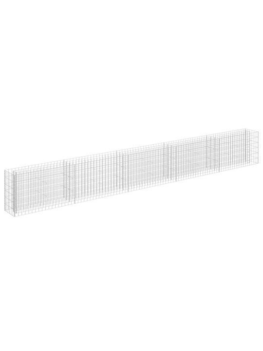 Gabions, augstā puķu kaste, cinkots tērauds, 450x30x60 cm