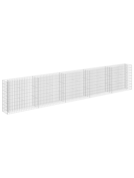 Gabions, augstā puķu kaste, cinkots tērauds, 450x30x90 cm