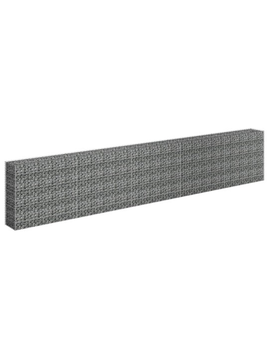 Gabions, augstā puķu kaste, cinkots tērauds, 450x30x90 cm