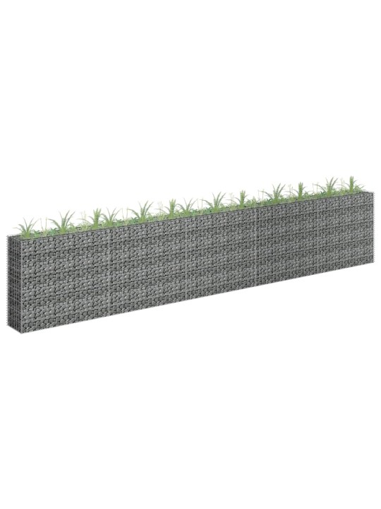 Gabions, augstā puķu kaste, cinkots tērauds, 450x30x90 cm