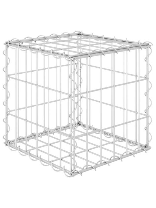 Gabions, augstā puķu kaste, tērauda stieple, 30x30x30 cm