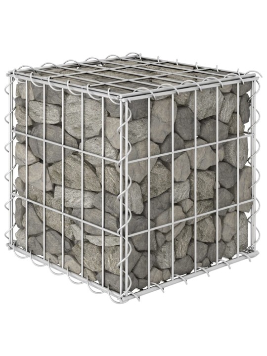 Gabions, augstā puķu kaste, tērauda stieple, 30x30x30 cm