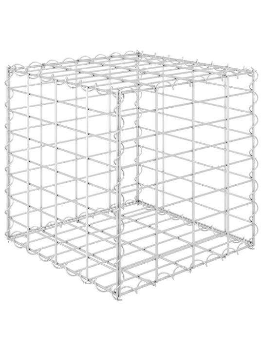 Gabions, augstā puķu kaste, tērauda stieple, 40x40x40 cm