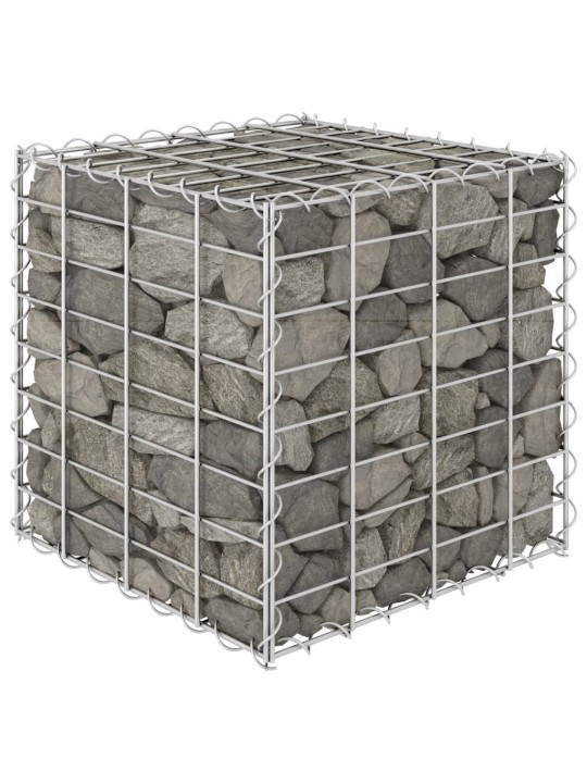 Gabions, augstā puķu kaste, tērauda stieple, 40x40x40 cm