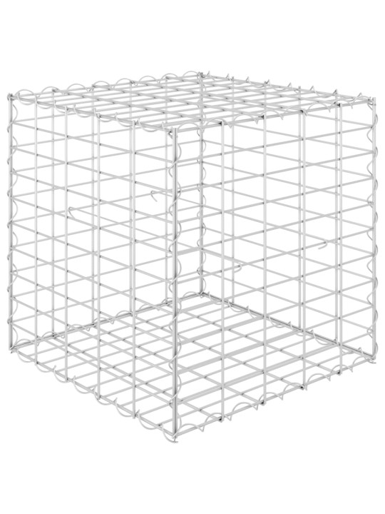 Gabions, augstā puķu kaste, tērauda stieple, 50x50x50 cm