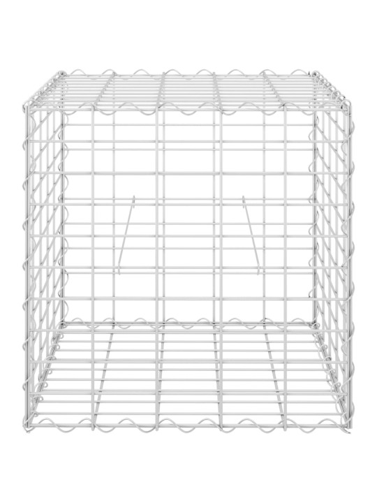 Gabions, augstā puķu kaste, tērauda stieple, 50x50x50 cm