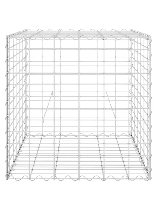 Gabions, augstā puķu kaste, tērauda stieple, 60x60x60 cm