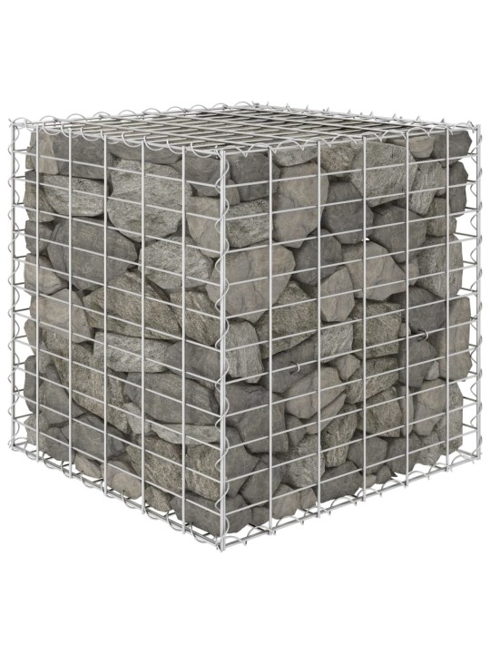 Gabions, augstā puķu kaste, tērauda stieple, 60x60x60 cm