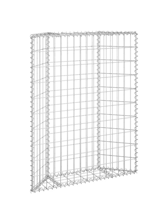 Gabions, augstā puķu kaste, cinkots tērauds, 80x20x100 cm