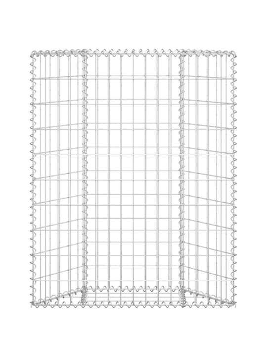 Gabions, augstā puķu kaste, cinkots tērauds, 80x20x100 cm