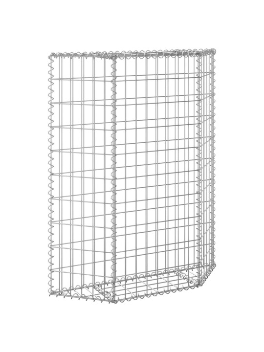 Gabions, augstā puķu kaste, cinkots tērauds, 80x20x100 cm