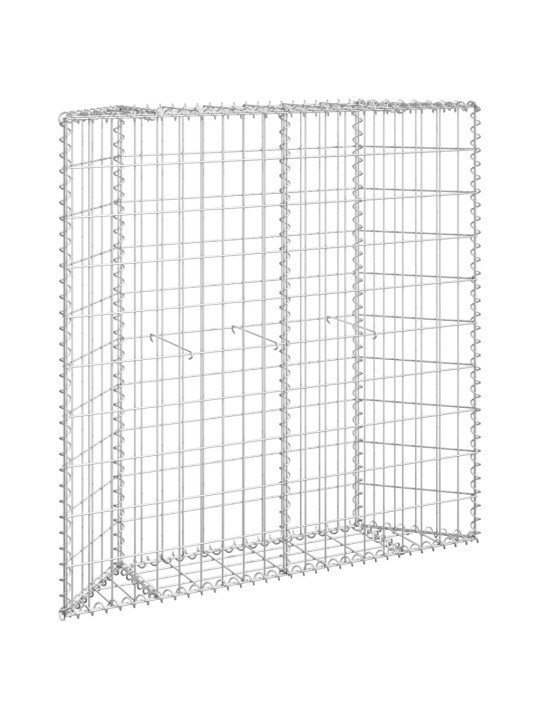 Gabions, augstā puķu kaste, cinkots tērauds, 100x20x100 cm