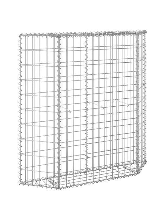 Gabions, augstā puķu kaste, cinkots tērauds, 100x20x100 cm