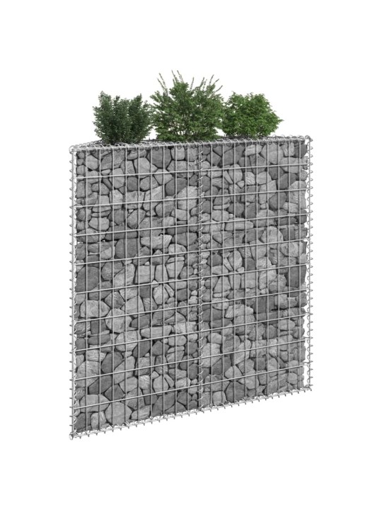 Gabions, augstā puķu kaste, cinkots tērauds, 100x20x100 cm
