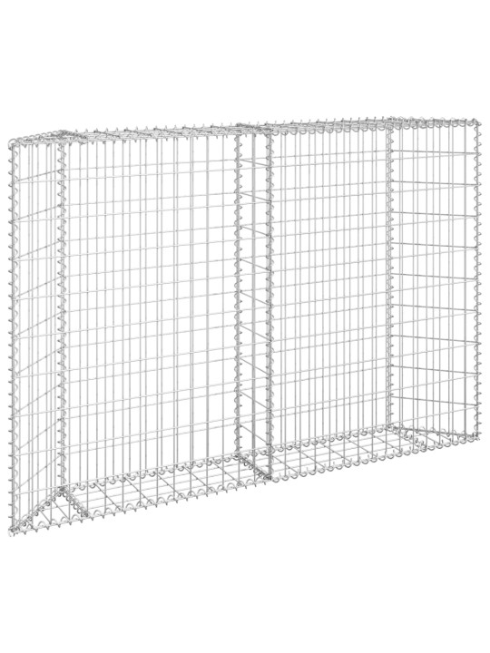 Gabions, augstā puķu kaste, cinkots tērauds, 150x20x100 cm