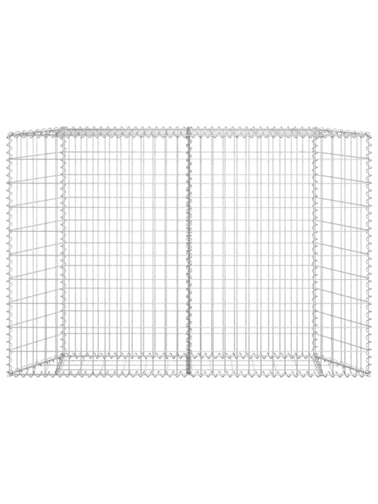 Gabions, augstā puķu kaste, cinkots tērauds, 150x20x100 cm